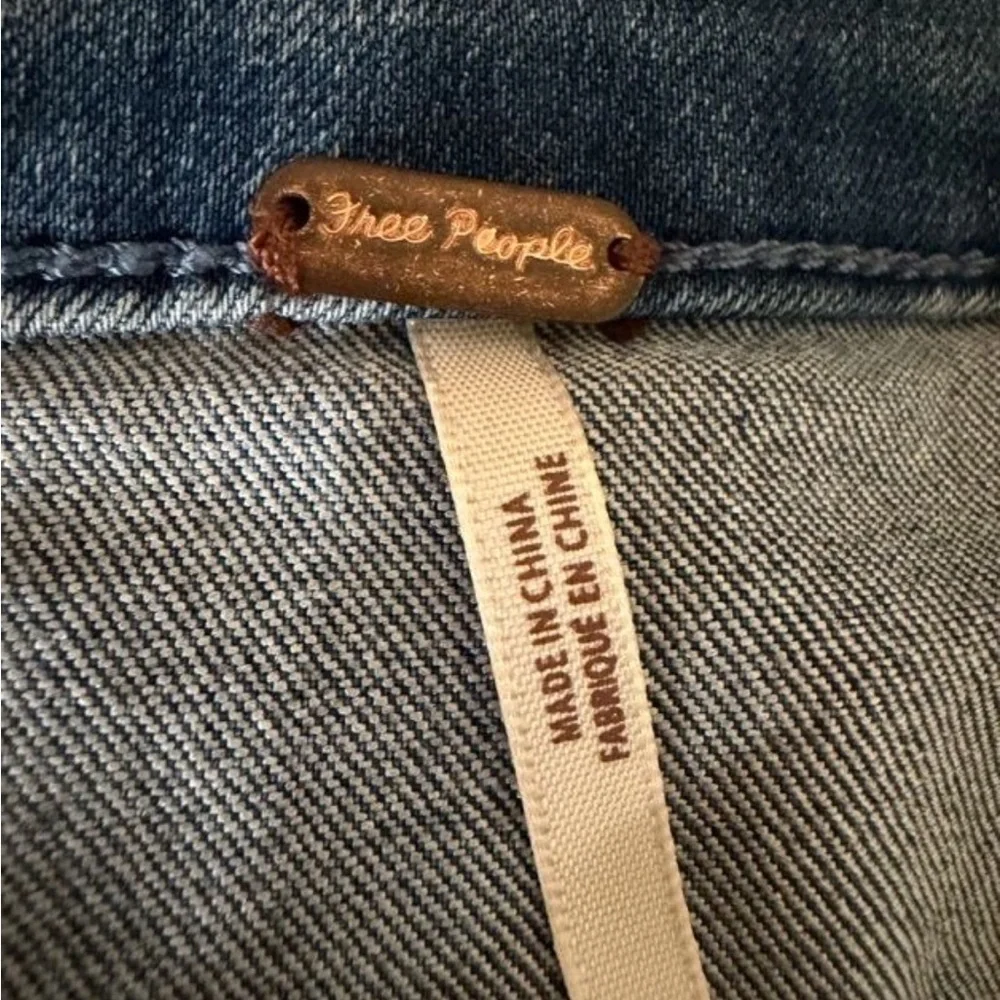 Free People Blue Button-Down Mini Skirt - Picture 3 of 3